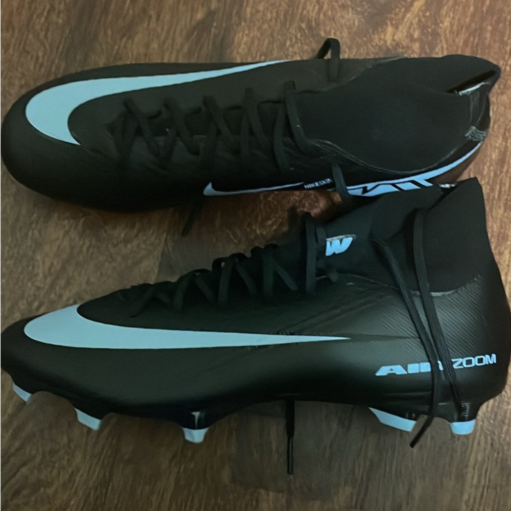 Nike Air Zoom Black and White Cleats